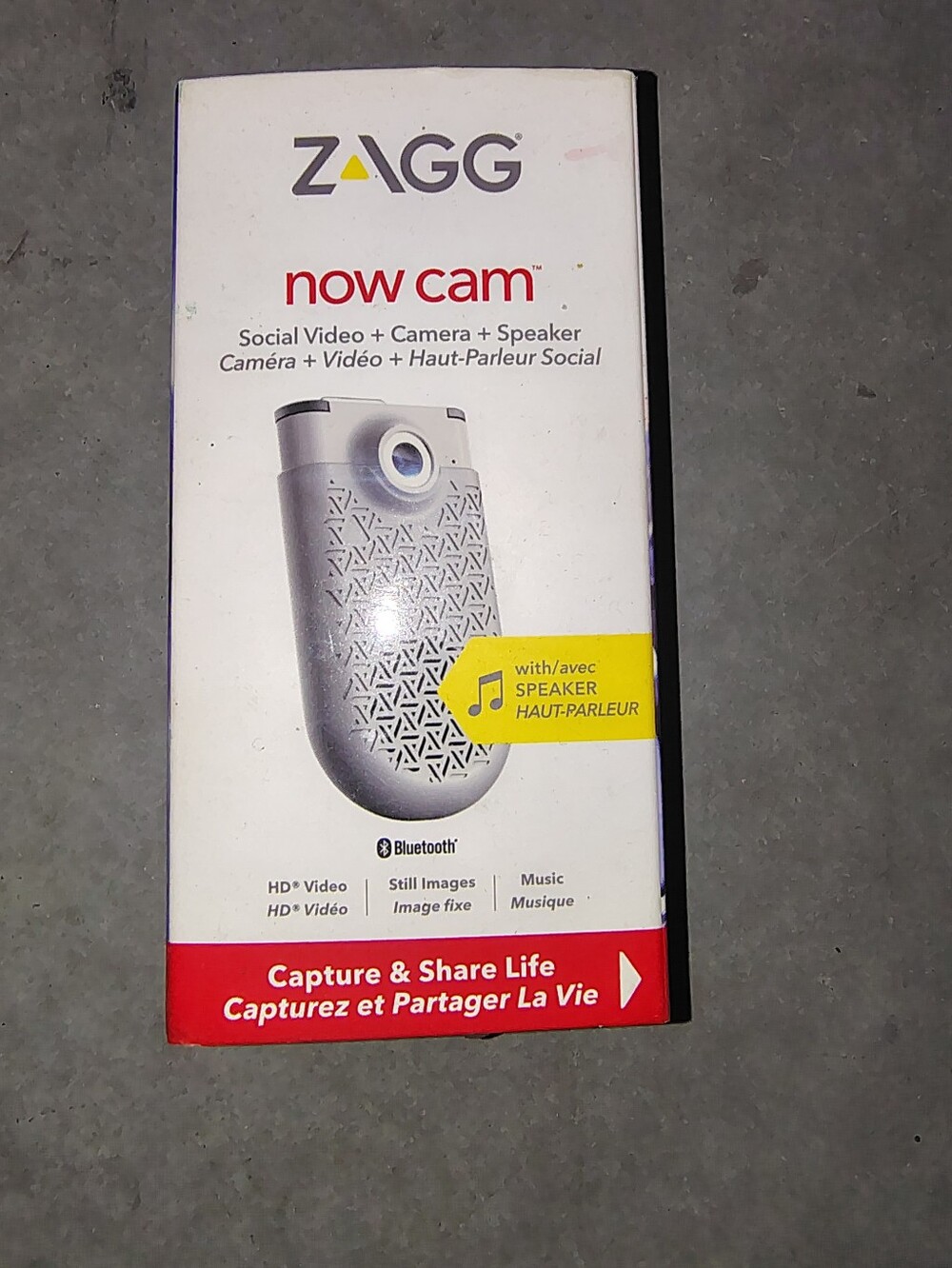 Zagg Now Cam - Social HD Video Camera and Speaker Recorder Handheld Grey